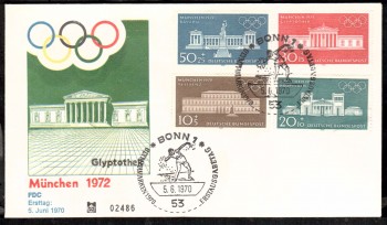 (intern:1298) BRD Michelnummer 624 - 627 FDC (intern:1298) BRD Michelnummer 624 - 627 FDC