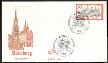 (intern:1391) BRD Michelnummer 678 FDC (intern:1391) BRD Michelnummer 678 FDC