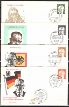 (intern:1407) BRD Michelnummer 689 - 692 FDC