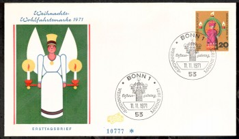 (intern:1422) BRD Michelnummer 709 FDC