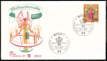 (intern:1423) BRD Michelnummer 709 FDC