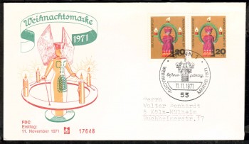 (intern:1425) BRD Michelnummer 709 FDC