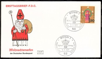 (intern:1427) BRD Michelnummer 709 FDC