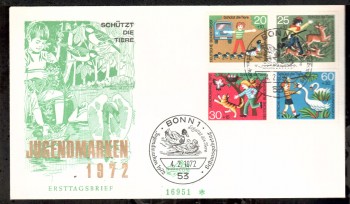 (intern:1432) BRD Michelnummer 711 - 714 FDC