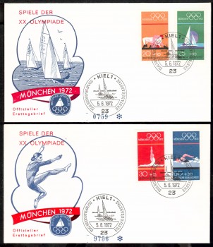 (intern:1445) BRD Michelnummer 719 - 722 FDC