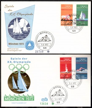 (intern:1447) BRD Michelnummer 719 - 722 FDC