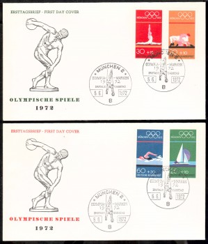 (intern:1449) BRD Michelnummer 719 - 722 FDC