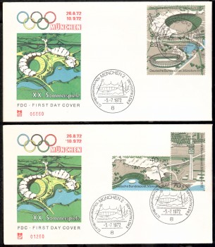 (intern:1450) BRD Michelnummer 723 - 726 FDC