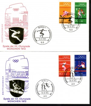 (intern:1457) BRD Michelnummer 734 - 737 FDC