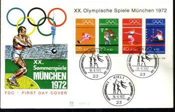 (intern:1457a) BRD Michelnummer Block 8 FDC