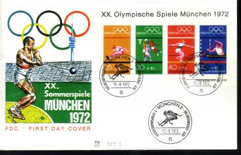 (intern:1457d) BRD Michelnummer Block 8 FDC