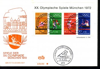 (intern:1457h) BRD Michelnummer Block 8 FDC
