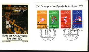 (intern:1457i) BRD Michelnummer Block 8 FDC