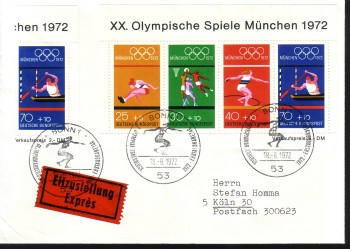 (intern:1057l) BRD Michelnummer Block 8 FDC