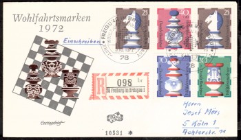 (intern:1479) BRD Michelnummer 742 - 745 FDC