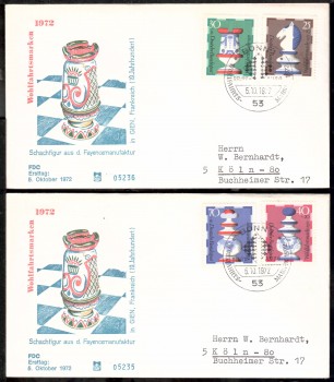 (intern:1481) BRD Michelnummer 742 - 745 FDC