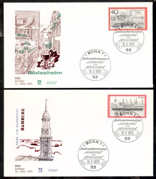 (intern:1519) BRD Michelnummer 761 - 762 FDC (intern:1519) BRD Michelnummer 761 - 762 FDC