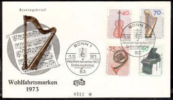 (intern:1554) BRD Michelnummer 782 - 785 FDC