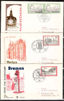 (intern:1560) BRD Michelnummer 787 - 789 FDC (intern:1560) BRD Michelnummer 787 - 789 FDC