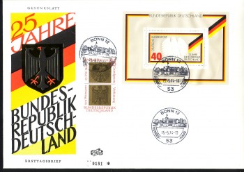 (intern:1584a) BRD Michelnummer Block 10 FDC