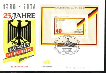 (intern:1584f) BRD Michelnummer Block 10 FDC