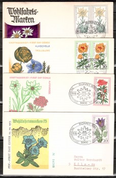 (intern:1651) BRD Michelnummer 867 - 870 FDC