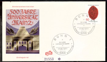 (intern:1715) BRD Michelnummer 938 FDC