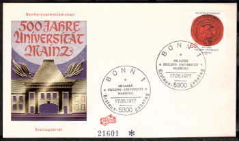 (intern:1718) BRD Michelnummer 939 FDC