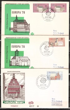 (intern:1759) BRD Michelnummer 969 - 971 FDC