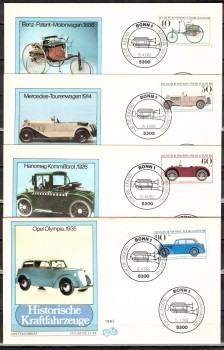 (intern:1870) BRD Michelnummer 1123 - 1126 FDC