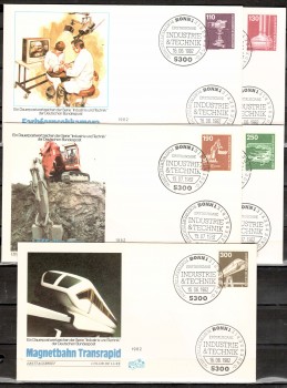 (intern:1876) BRD Michelnummer 1134 - 1138 FDC