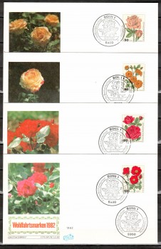 (intern:1884) BRD Michelnummer 1150 - 1153 FDC