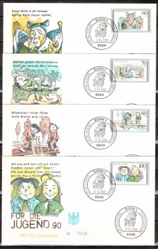 (intern:2105) BRD Michelnummer 1455 - 1458 FDC (intern:2105) BRD Michelnummer 1455 - 1458 FDC