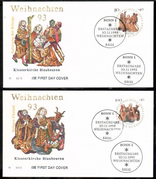 (intern:2264) BRD Michelnummer 1707 - 1708 FDC