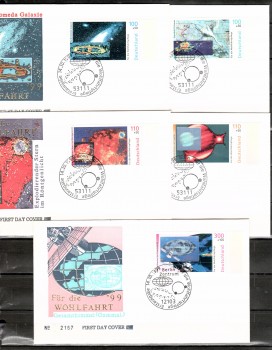 (intern:2504) BRD Michelnummer 2077 - 2081 FDC