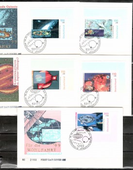 (intern:2505) BRD Michelnummer 2077 - 2081 FDC