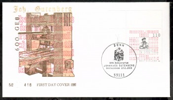 (intern:2519) BRD Michelnummer 2098 FDC