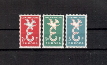 (intern: 1019) Luxemburg Michelnummer 590 - 592 postfrisch (intern: 1019) Luxemburg Michelnummer 590 - 592 postfrisch
