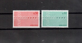 (intern: 1243) Andorra,frz. Michelnummer  232 - 233 postfrisch