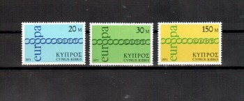 (intern: 1263) Zypern Michelnummer  359 - 361 postfrisch