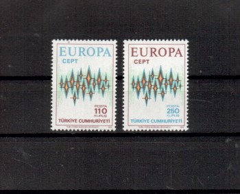 (intern: 1284) Tuerkei Michelnummer  2253 - 2254 postfrisch