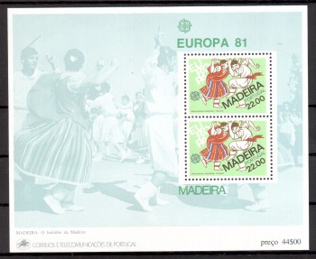 (intern:1532a) P - Madeira Michelnummer Block 2 postfrisch