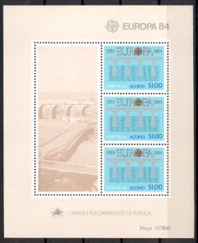 (intern:1633a) P - Azoren Michelnummer Block 5 postfrisch