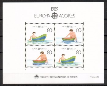 (intern: 1807a) P - Azoren  Michelnummer Block 10 postfrisch