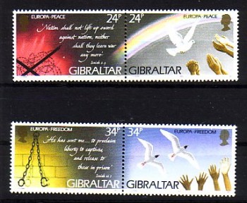 (intern:2055) Gibraltar Michelnummer 710 - 713 postfrisch