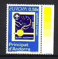 (intern:2810) Andorra,span. Michelnummer 341 postfrisch