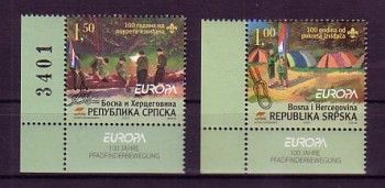 (intern:2818a) B + H Serbien Michelnummer 386 - 387 A postfrisch