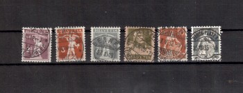 Schweiz Michelnummer 136 - 141 gestempelt