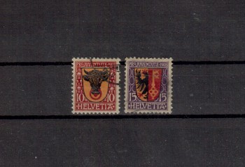 Schweiz Michelnummer 143 - 144 gestempelt