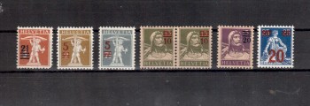 Schweiz Michelnummer 156 - 161 postfrisch